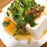 三つ葉と納豆の冷奴